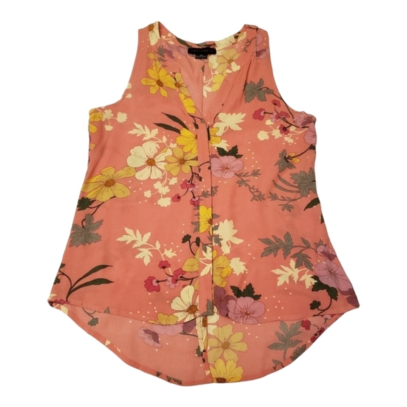 Sanctuary Pink Floral Sleeveless Blouse - Picture 1 of 12
